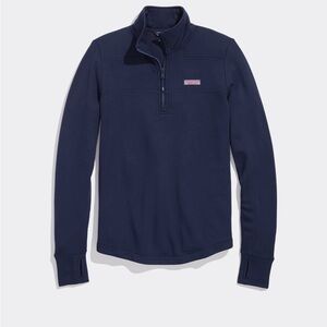 Vineyard Vines Navy Blue & Pink Womens Shep Shirt 1/4 Zip Pullover Size Small